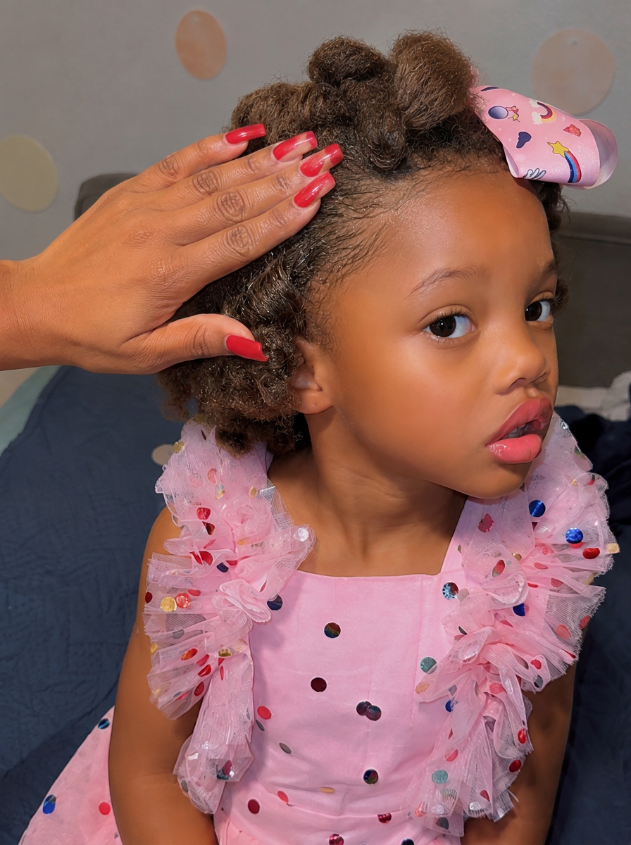 Hair Butter being applied